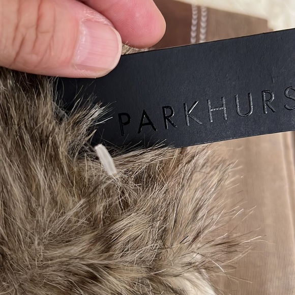 NWT Parkhurst 100% Wool Knit Glove with faux fur trim One Size - Picture 2 of 4